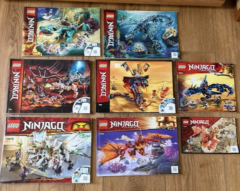 Lot of 8 LEGO Ninjaga Manuals Instruction Books Only No Bricks