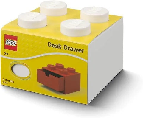 LEGO Storage Products: 40201735 4-Stud Desk Drawer White NEW