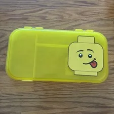 EUC LEGO MiniFigure YELLOW Storage Case Box Display 11" x 6" x 1" READ
