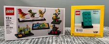 LEGO 40563 Tribute to Lego House & 6346101 Teal VIP  2 X 4 Brick New/Sealed