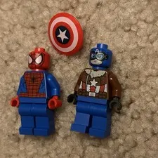 Lego Minifigure REAL MINI FIG MARVEL LOT Captain America arctic Spider 00374^