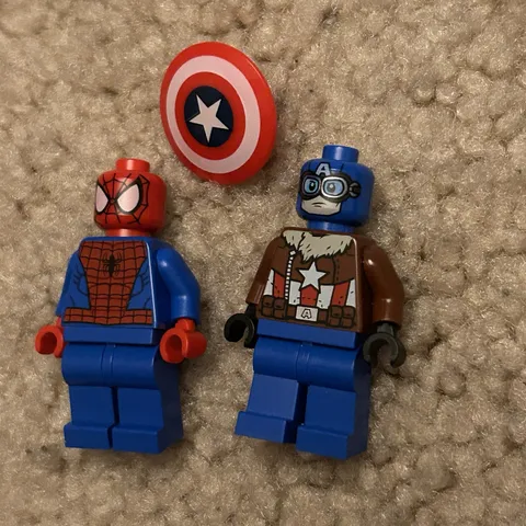 Lego Minifigure REAL MINI FIG MARVEL LOT Captain America arctic Spider 00374^