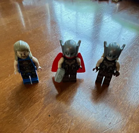 LEGO Marvel Thor Minifigures Lot of 3 Variants w/ Accessories Plastic