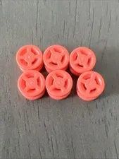 LEGO 4624 Coral Wheel 8mm D. x 6mm 6 Pieces