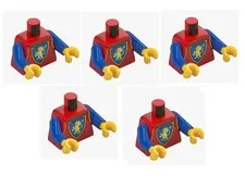 LEGO ® 5x lion knight top torso red blue 76382 6406251 castle new coat of arms