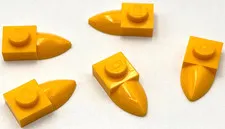 Lego 5 New Bright Light Orange Plates Modified 1 x 1 with Tooth Horizontal Parts