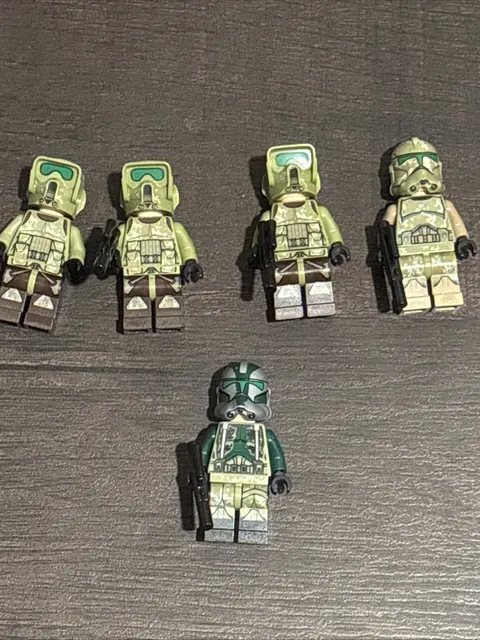 LEGO Star Wars Kashyyyk Clone Trooper Minifigure  Lot (Tan Stripe Gree)
