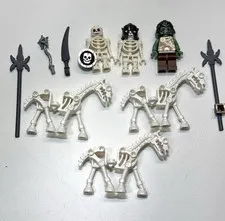 LEGO Fantasy Castle Lot- Non Glow Skeletons + Troll + Extras