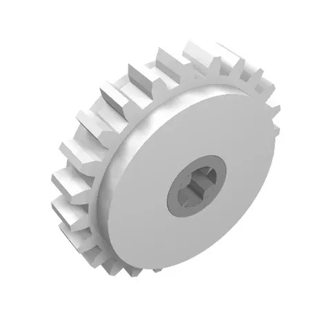 LEGO Part 76244 - White Technic Gear 24 Tooth Clutch with Dark Bluish Gray Cente