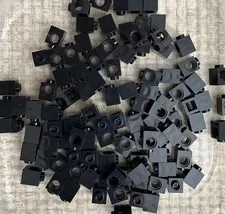 LEGO 100-piece Black 1x1 Technic Bricks with hole 1 x 1 FREEE SHIPPING