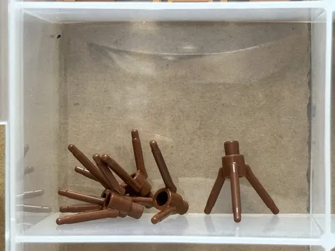 LEGO Parts - Reddish Brown Plant Flower Stem Bar Holder, Bar - No 24855 - QTY 5