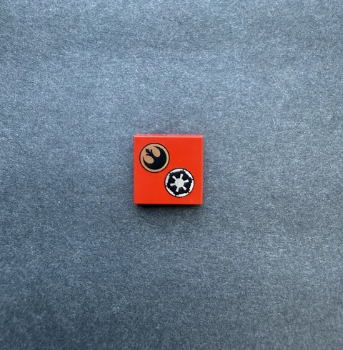 Lego Star Wars Imperial Empire & Rebel Alliance Symbols 2x2 Tile