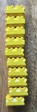 Lot Of 10 LEGO Yellow Brick Modified Octagonal 2 x 2 x 3 1/3 6195 6199 #6037