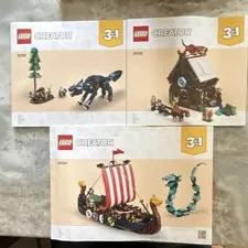 LEGO Creator 31132 Viking Ship & Midgard Serpent Manual Booklet Illustrated 2022