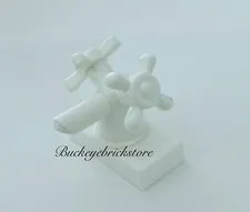 LEGO White Tap 1 X 2 w/Dual Handles, Large/Kitchen Bathroom Sink Faucet