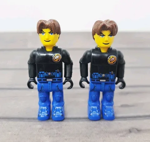 LEGO Jack Stone Police Minifigure Lot (2) from Set 4604 Police Copter 2001 VTG
