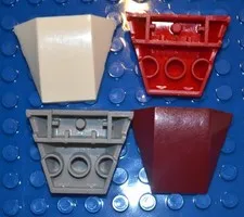 LEGO #64225 Wedge w/o Studs Triple Curve Vehicle 4x3 (4pc)