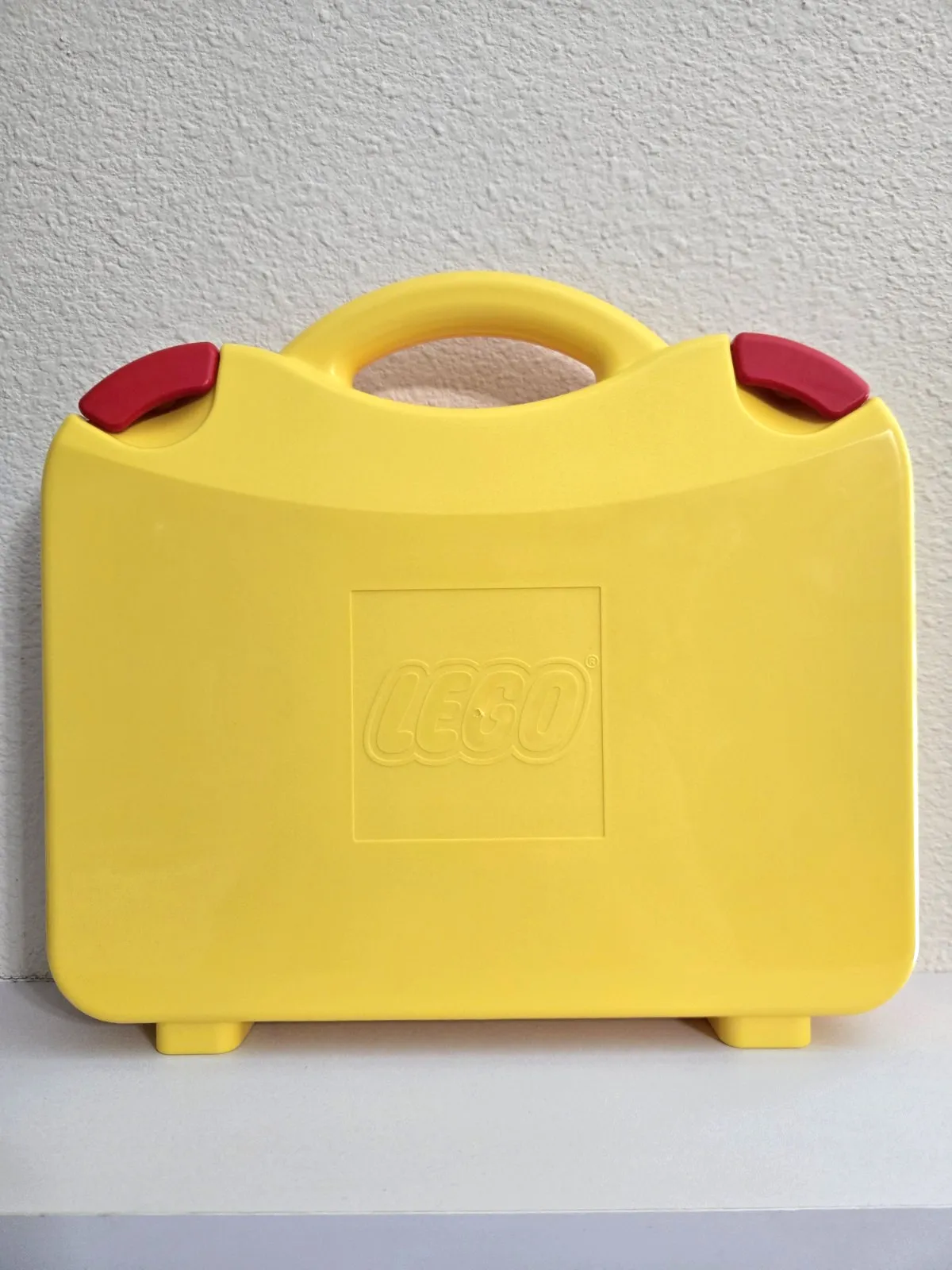 LEGO Yellow & Orange Plastic Carrying Case Storage Box With Dividers