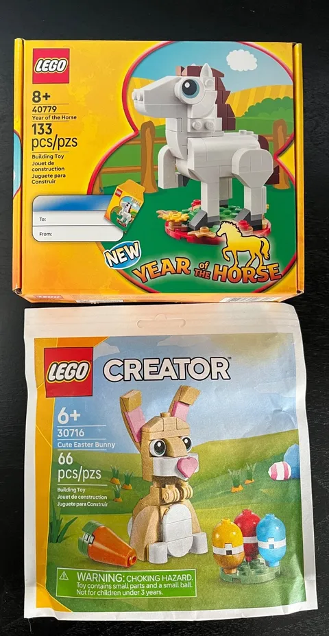 LEGO Creator 40779 Year of the Horse + 30716 Easter Bunny NEW Sealed