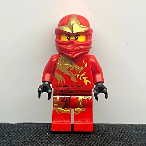 *RARE* LEGO NINJAGO Kai Red Ninja Minifigure w/ Hood Mask Headpiece