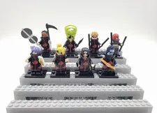 Custom Naruto Shippuden Akatsuki Minifigures Lot of 8 w/ Accessories 5+