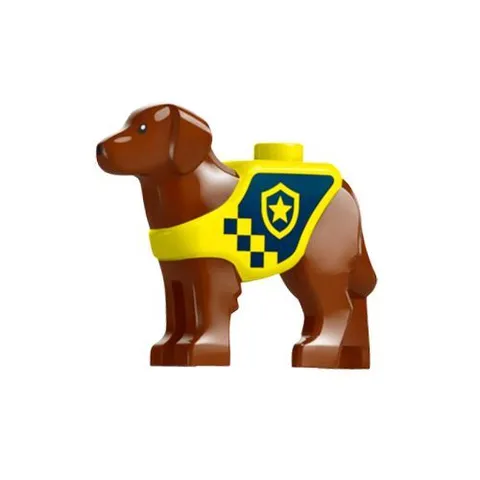 LEGO Animal City Police Labrador Rescue Dog Minifigure in Vest from 60419