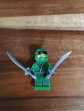 ​LEGO Ninjago Minifigure Lloyd Green Ninja Movie Figure w Dual Swords Katana