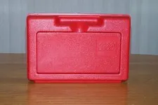 LEGO RED PLASTIC STORAGE / CARRYING CASE 11.5 X 7.5 X 3.5 IN EXCELLENT CONDITION