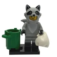 LEGO Series 22 Raccoon Costume Fan Girl Minifigure 71032 Trash Panda Halloween
