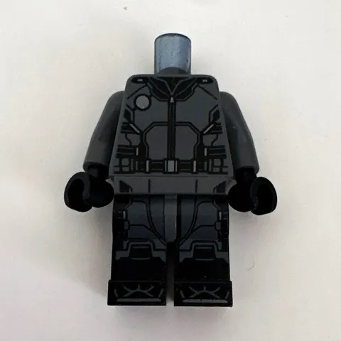 LEGO Minifigure Black/Dark Gray Armor Torso w/ Arms Hands & Black Legs No Head