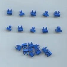 LEGO x 20 Blue Tile, Modified 1 x 1 with Open O Clip 15712