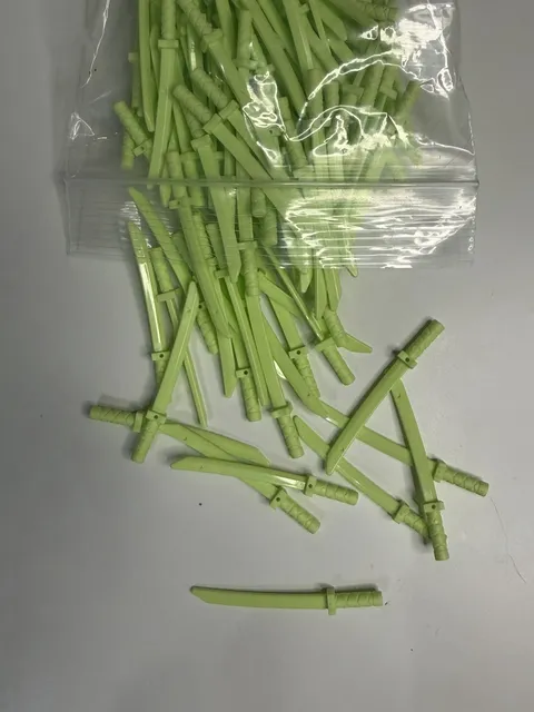 Lego Ninjago Lime Green Katana Sword Lot (Count 25)