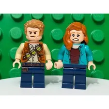 LEGO Jurassic World Minifigures Owen Grady and Claire Dearing Figures Pair