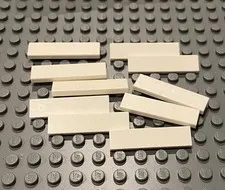 LEGO 10 White 1x4Tile