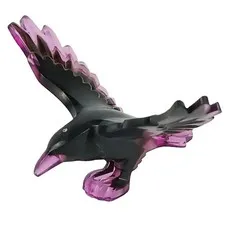 new LEGO DREAMZzz Raven Bird Figure, trans-dark pink and marbled black