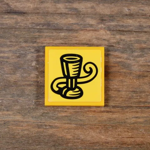 LEGO Harry Potter Tile 2x2 with Black Goblet and Tail (Sticker) 3068pb1685