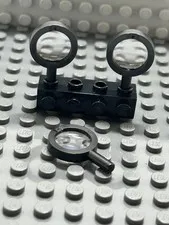 Lego 30152c01 38648c01 Black Magnifying glass lot