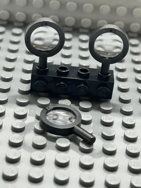 Lego 30152c01 38648c01 Black Magnifying glass lot