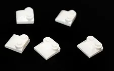 5 LEGO White 2x2 Curved Slope with 2 Studs round sides 2x2x2/3 47457 4494474