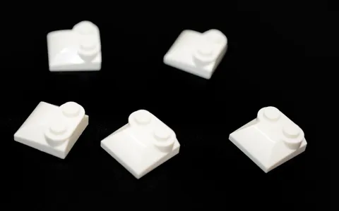 5 LEGO White 2x2 Curved Slope with 2 Studs round sides 2x2x2/3 47457 4494474