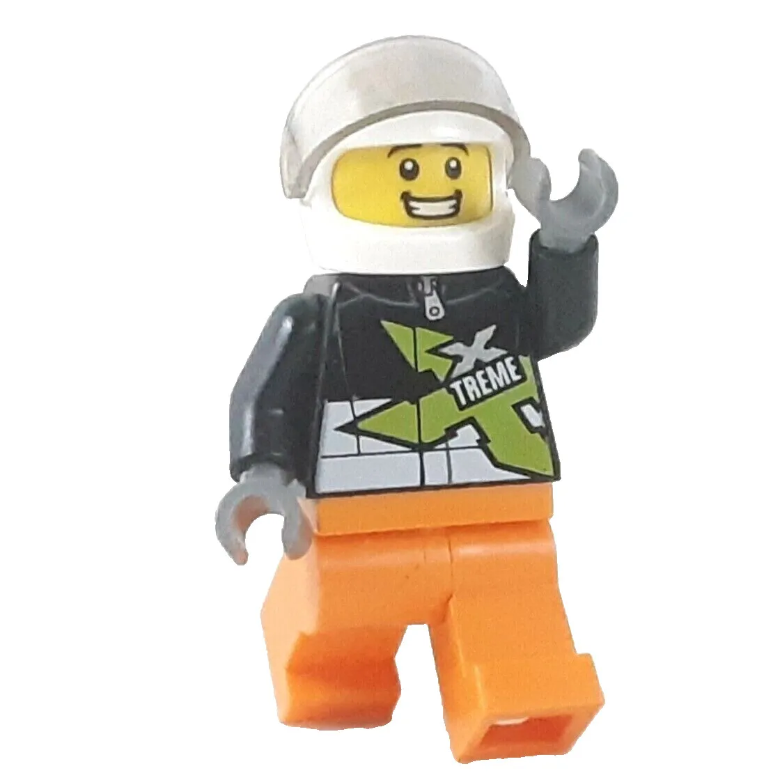 LEGO® Xtreme Stunt Truck Driver Minifigure™ cty0698 Black Race Jacket Helmet