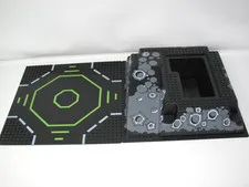 Lego 32X32 Raised Baseplate Ramp & Pit 2552  6099p02 6988 Sets Moon Lunar