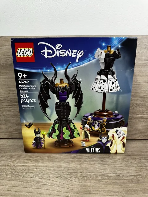 Lego Disney Villains Maleficent’s Cruella De Vil’s Dresses 43262 New Sealed
