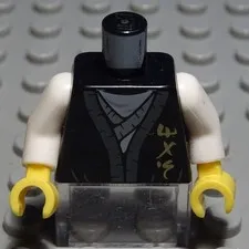 Lego Figure Accessories Top Torso Black With Decor