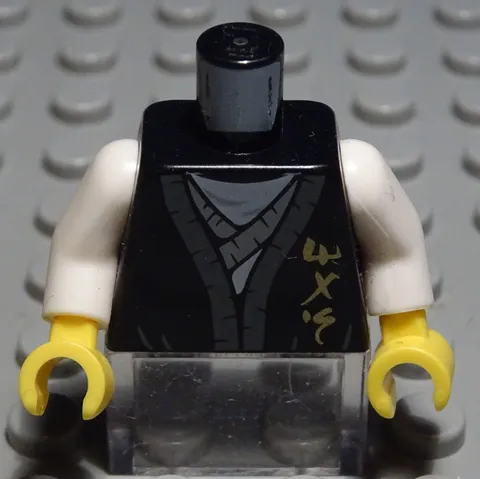 Lego Figure Accessories Top Torso Black With Decor