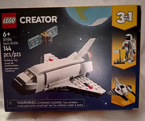 NEW/UNOPENED- LEGO Creator 3-in-1 Space Shuttle 31134 Set, 144 Pieces, Ages 6+