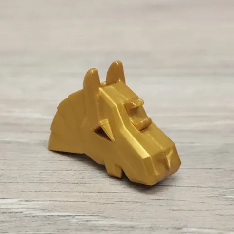 Lego 48492 Pearl Gold Horse Battle Helmet Angular Replacement Part Piece