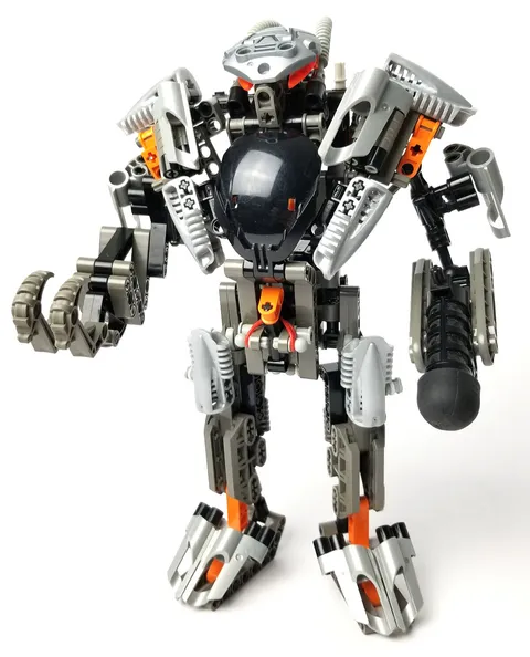 LEGO Bionicle 8557 Exo-Toa Complete Robot Exo-Skeleton Two Pins Color Swapped