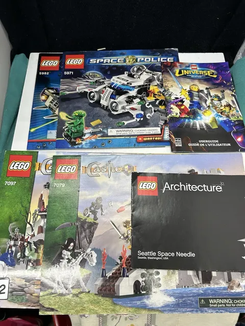 Lego Lot 6 Instruction Manuals Only Castle, Space Police, Architecture, Universe