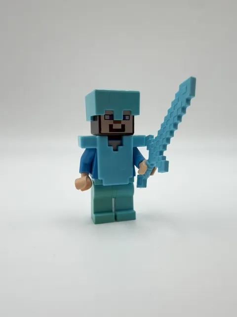 LEGO DIAMOND STEVE Minifigure Figure 21124 Minecraft The End Portal